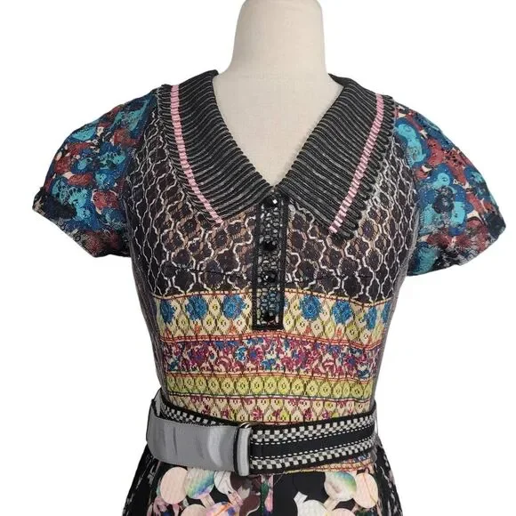 Rare Anthropologie Beguile by Byron Lars Margot Pencil Dress Sz 8 Vivrant Colorf - Picture 6 of 11